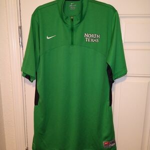 Nike North Texas Mean Green NCAA Dri-Fit Quarter Zip Pullover Men's sz XXLT.